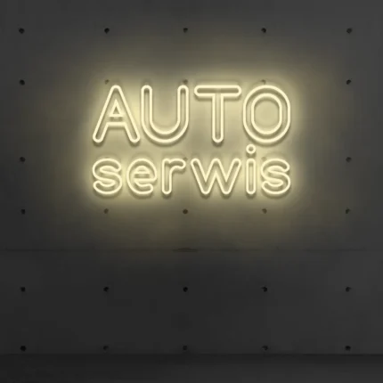 Napis LED Auto Serwis