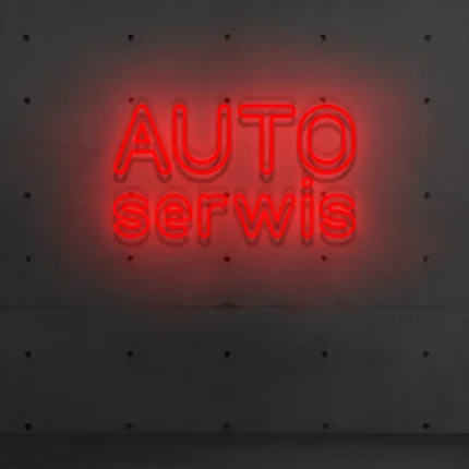 Napis LED Auto Serwis