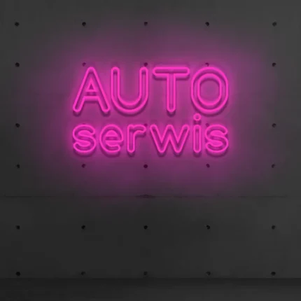 Napis LED Auto Serwis