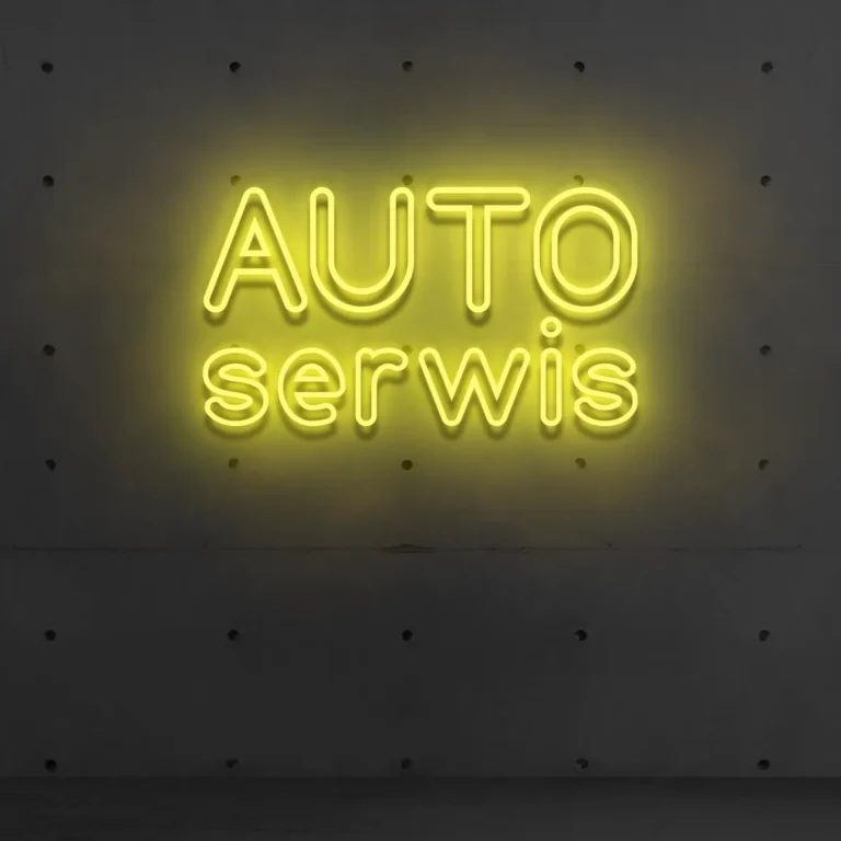 Napis LED Auto Serwis