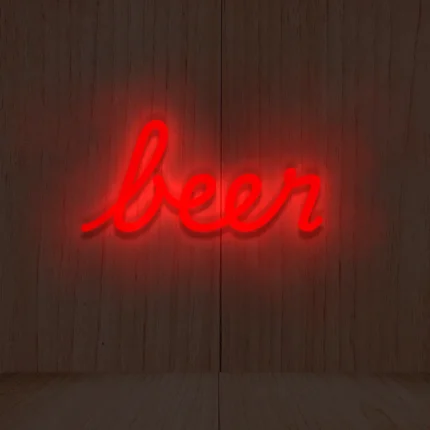 Napis neonowy Beer