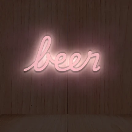 Napis neonowy Beer