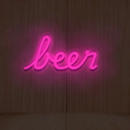 Napis neonowy Beer
