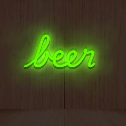 Napis neonowy Beer