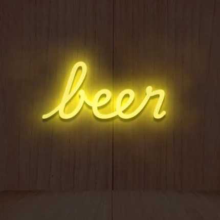 Napis neonowy Beer