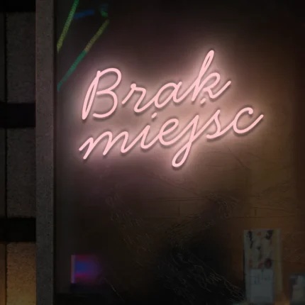 Napis LED Brak miejsc