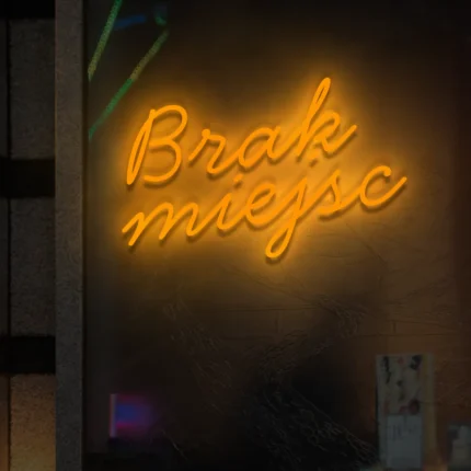 Napis LED Brak miejsc