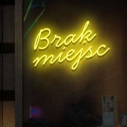 Napis LED Brak miejsc