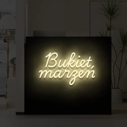 Neonowy napis Bukiet marzeń