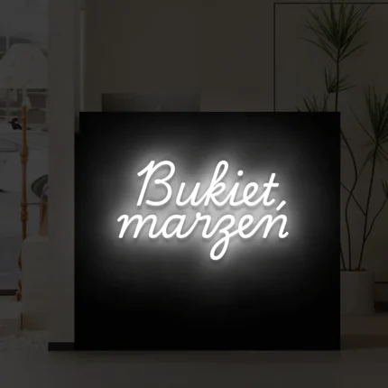 Neonowy napis Bukiet marzeń