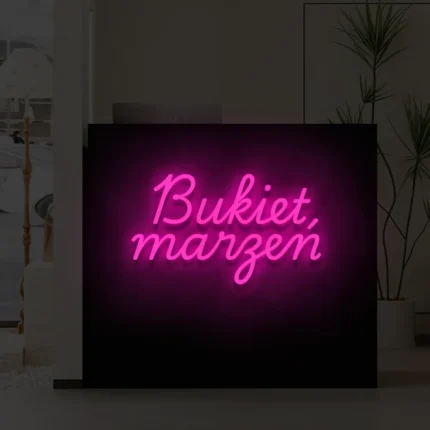Neonowy napis Bukiet marzeń