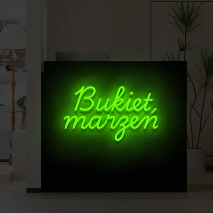 Neonowy napis Bukiet marzeń