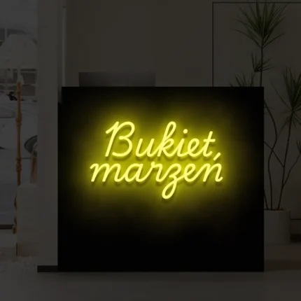 Neonowy napis Bukiet marzeń