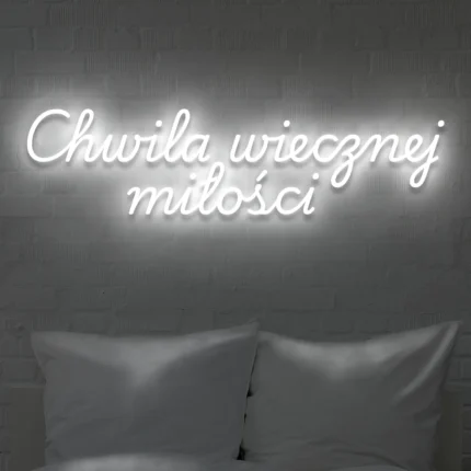 Napis LED Chwila wiecznej miłości