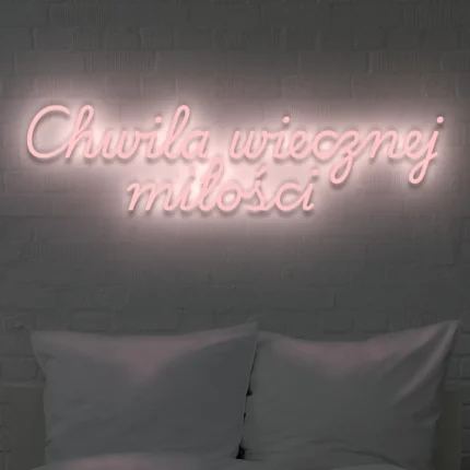 Napis LED Chwila wiecznej miłości