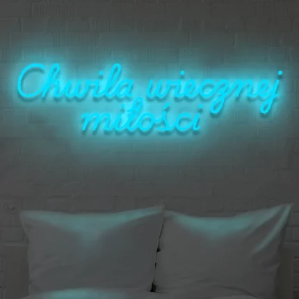 Napis LED Chwila wiecznej miłości