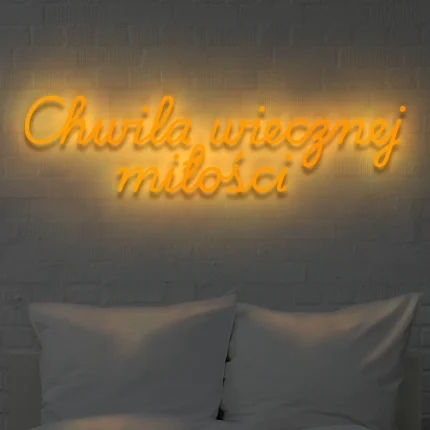 Napis LED Chwila wiecznej miłości