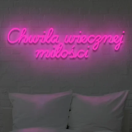 Napis LED Chwila wiecznej miłości