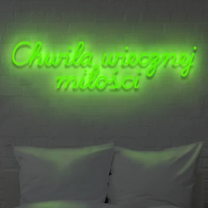 Napis LED Chwila wiecznej miłości