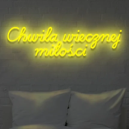 Napis LED Chwila wiecznej miłości