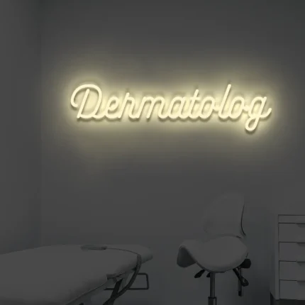 Neonowy napis Dermatolog
