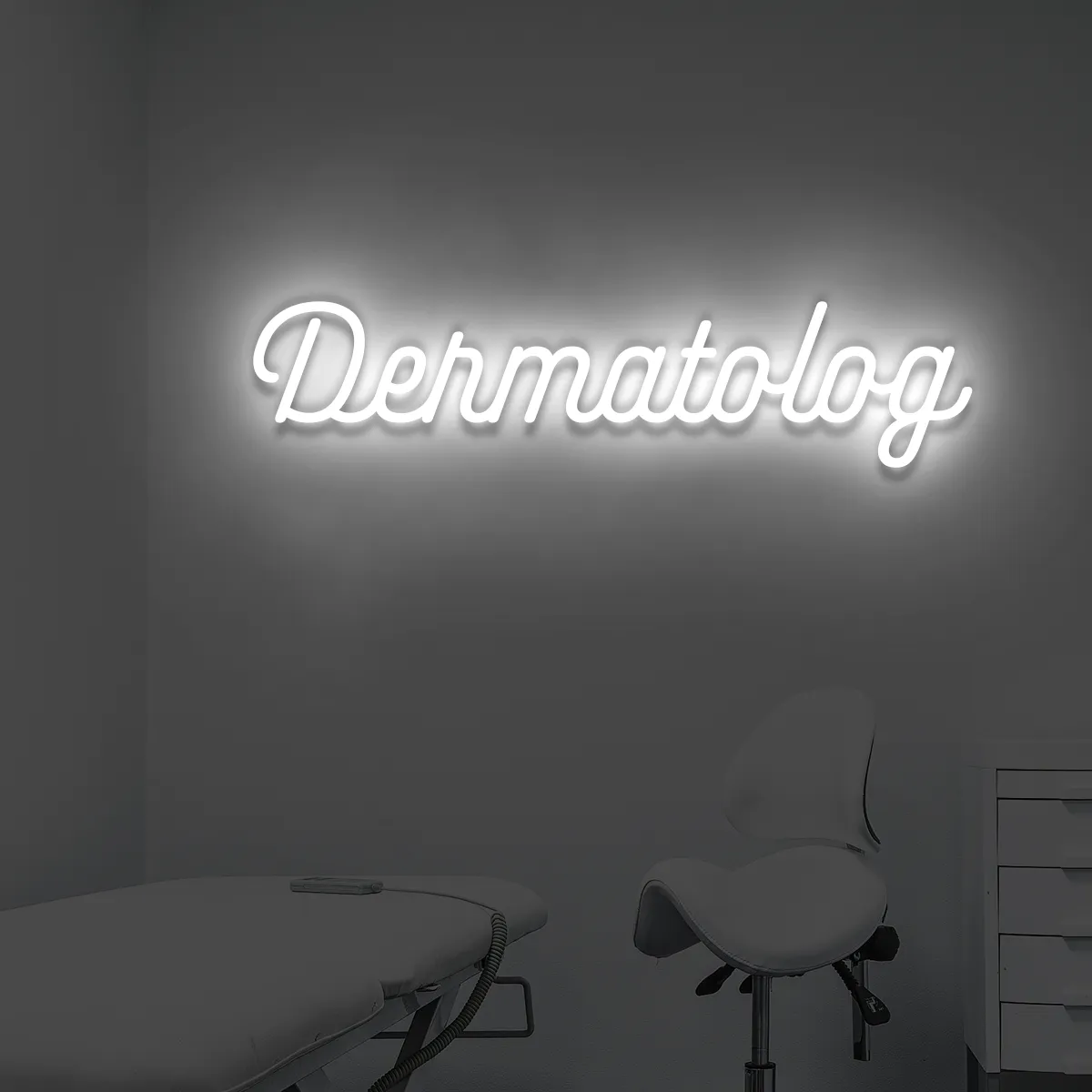 Neonowy napis Dermatolog Neonowy napis Dermatolog