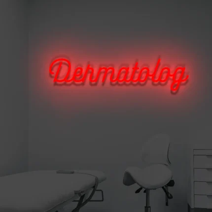 Neonowy napis Dermatolog