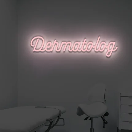 Neonowy napis Dermatolog