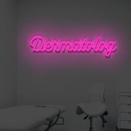 Neonowy napis Dermatolog