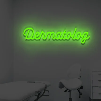 Neonowy napis Dermatolog