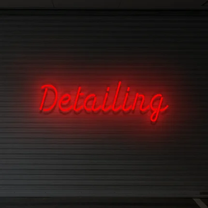 Neonowy napis Detailing