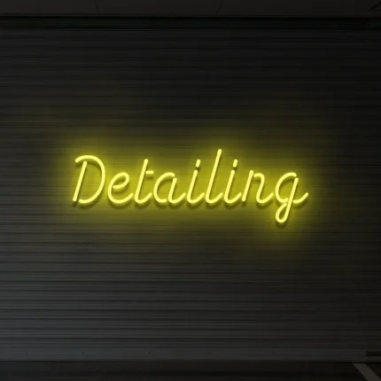 Neonowy napis Detailing
