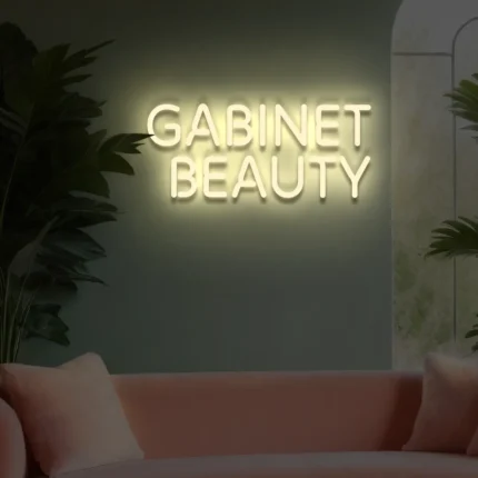 Napis LED Gabinet beauty
