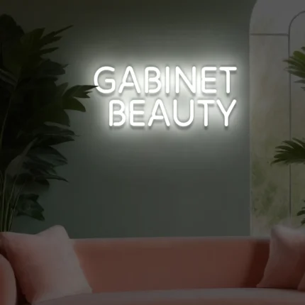 Napis LED Gabinet beauty