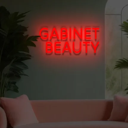 Napis LED Gabinet beauty