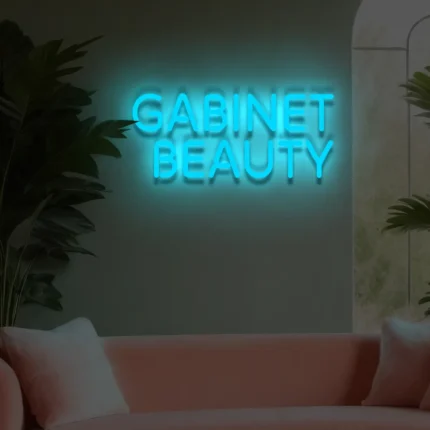 Napis LED Gabinet beauty