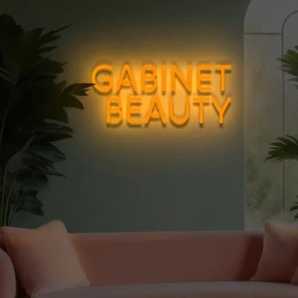 Napis LED Gabinet beauty