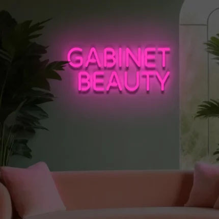 Napis LED Gabinet beauty