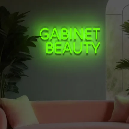 Napis LED Gabinet beauty