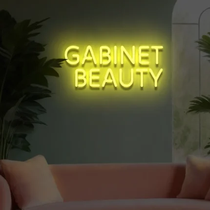 Napis LED Gabinet beauty