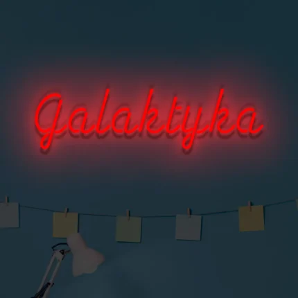 Ledowy napis na ścianę Galaktyka