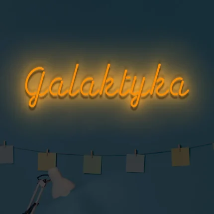 Ledowy napis na ścianę Galaktyka