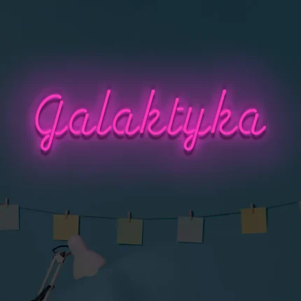 Ledowy napis na ścianę Galaktyka