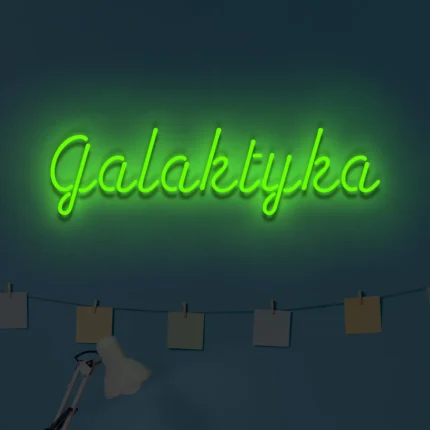 Ledowy napis na ścianę Galaktyka