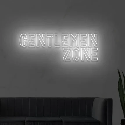 Neon barber "Gentlemen zone"