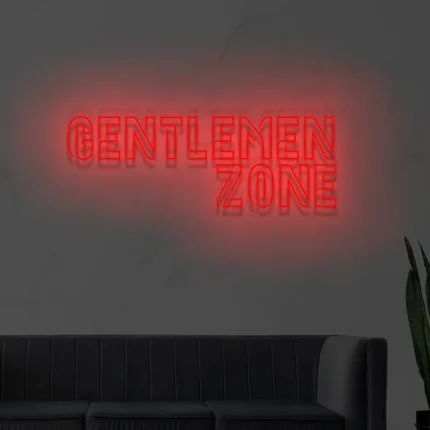 Neon barber "Gentlemen zone"