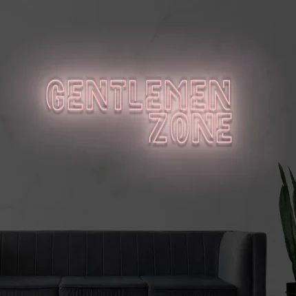 Neon barber "Gentlemen zone"