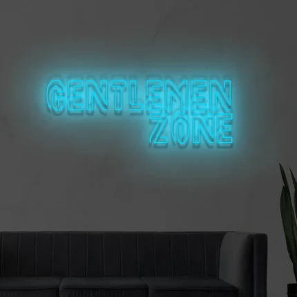 Neon barber "Gentlemen zone"