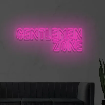 Neon barber "Gentlemen zone"