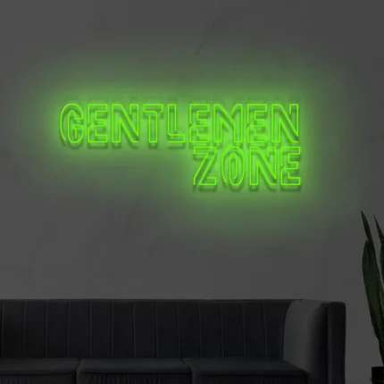 Neon barber "Gentlemen zone"